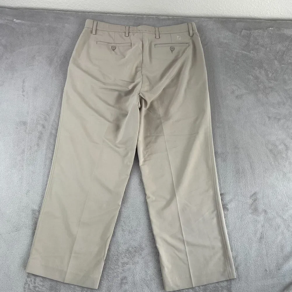 FootJoy Golf Pants Mens‎ 36x27 Khaki Tan Straight Performance Stretch Breathable